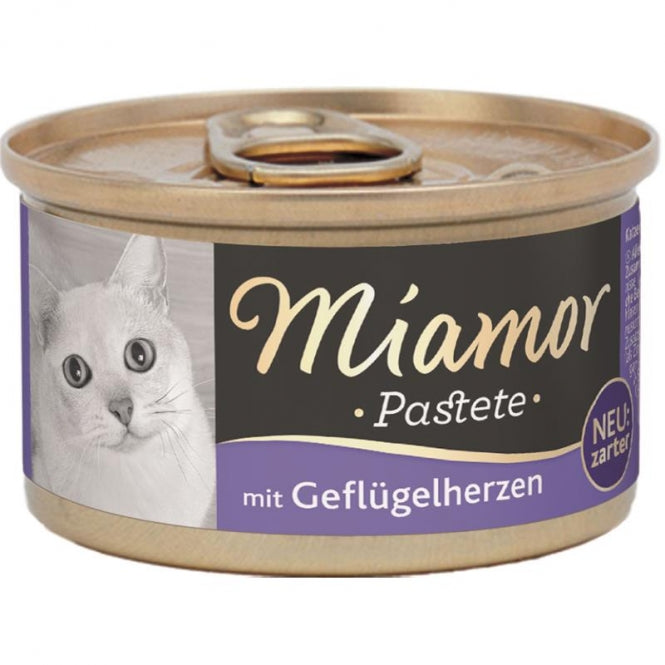 Miamor Pastete Geflügelherzen 85g