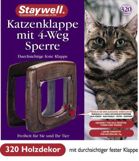 Karlie STAYWELL 320 Katzenklappe - Holzdekor