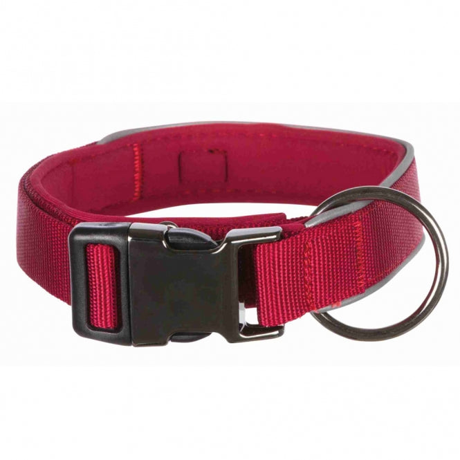 Trixie Experience Halsband, extra breit - weinrot - L-XL