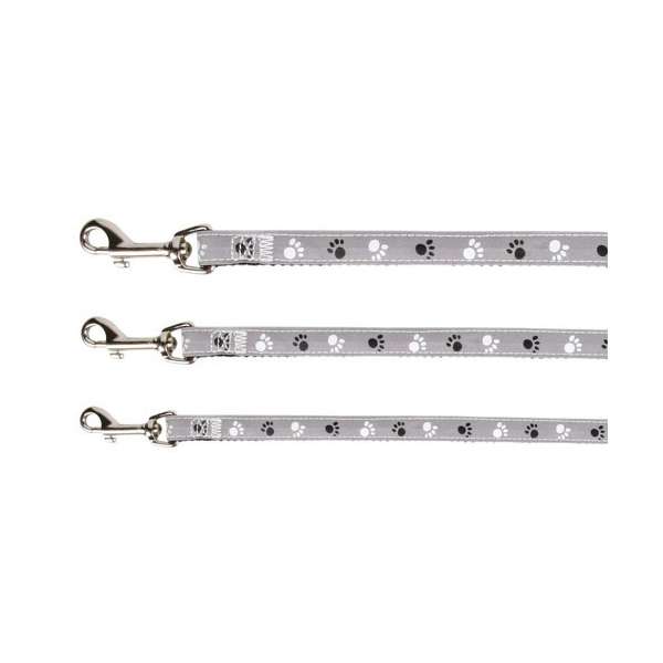 Trixie Reflektierende Leine mit Pfotenmotiv - 25 mm / 100 cm