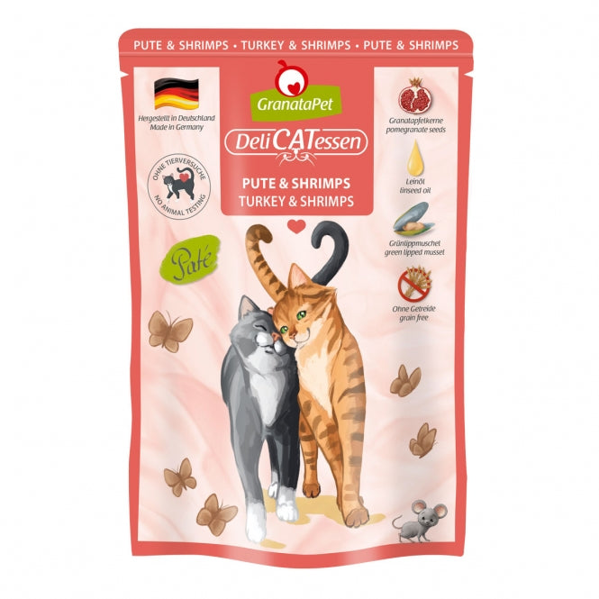 GranataPet Delicatessen Pouch Pute & Shrimps 85 g