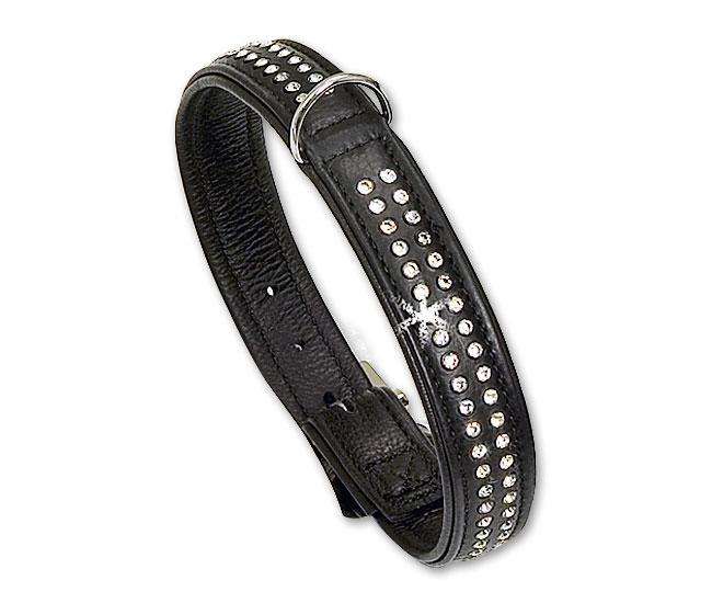 Karlie VINTAGE TIFFANY Halsband - Schwarz - 17 mm, 40 cm