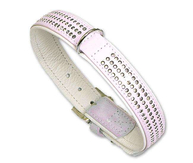 Karlie VINTAGE Strass Halsband 3-reihig - Kiwi - 24 mm, 40 cm