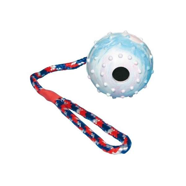Trixie Naturgummiball am Seil - 7 cm / 30 cm