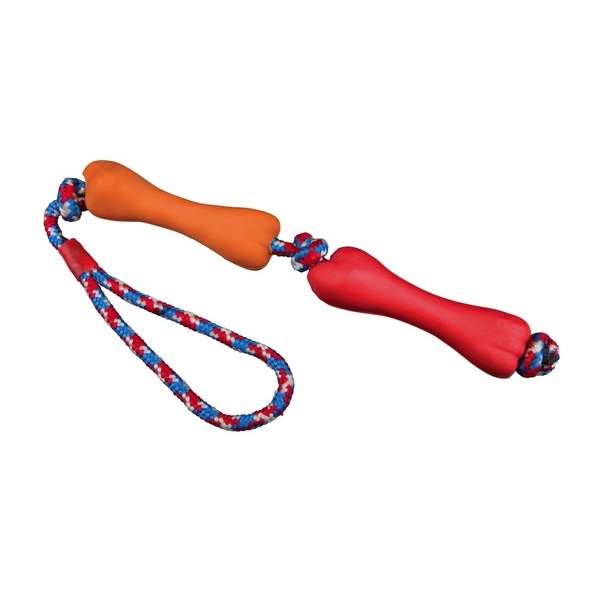 Trixie Naturgummiknochen am Seil