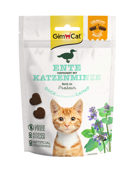 GimCat Crunchy Snacks Ente mit Katzenminze 50 g