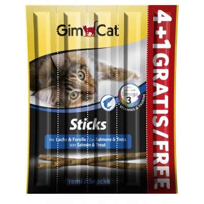 GimCat Sticks Lachs & Forelle 4+1