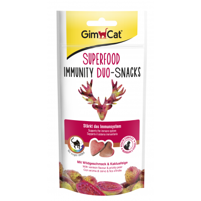 GimCat Superfood Immunity Duo-Snacks mit Wildgeschmack und Kaktusfeige, 40 g