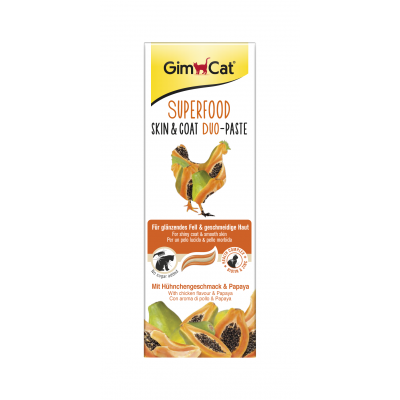 GimCat Superfood Skin&Coat Duo-Paste mit Hühnchengeschmack und Papaya, 50 g