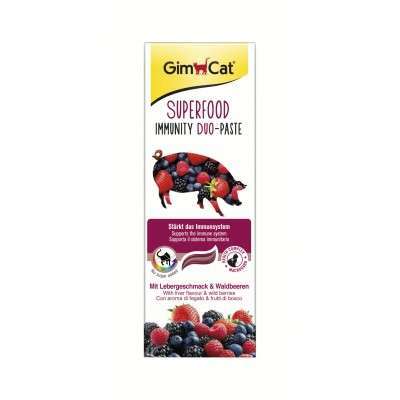 GimCat Superfood Immunity Duo-Paste mit Lebergeschmack und Waldbeeren, 50 g