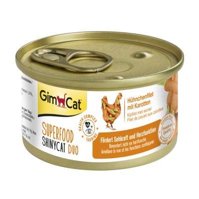 GimCat Superfood ShinyCat Duo Hühnchenfilet mit Karotten 70 g