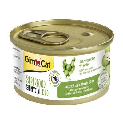 GimCat Superfood ShinyCat Duo Hühnchenfilet mit Äpfeln 70 g