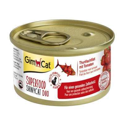 GimCat Superfood ShinyCat Duo Thunfischfilet mit Tomaten 70 g