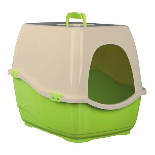 Trixie Katzentoilette Bill 1S mit Haube - apfelgrün/creme