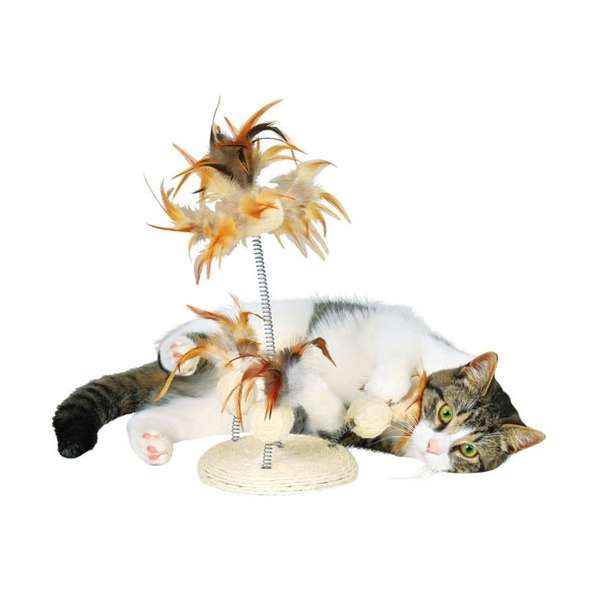 Trixie Naturspielzeug auf Federn