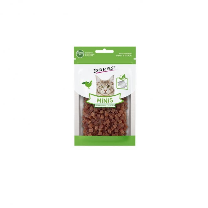 Dokas Cat Snack Minis Hühnerbrust & Lachs 30g