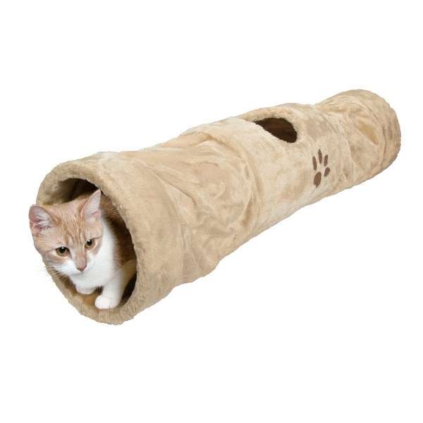 Trixie Crunch Plüschtunnel, 100 cm - Beige