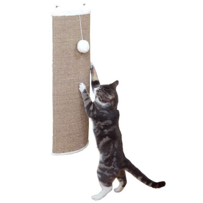 Trixie Kratzbrett, gewölbt mit weißem Plüsch