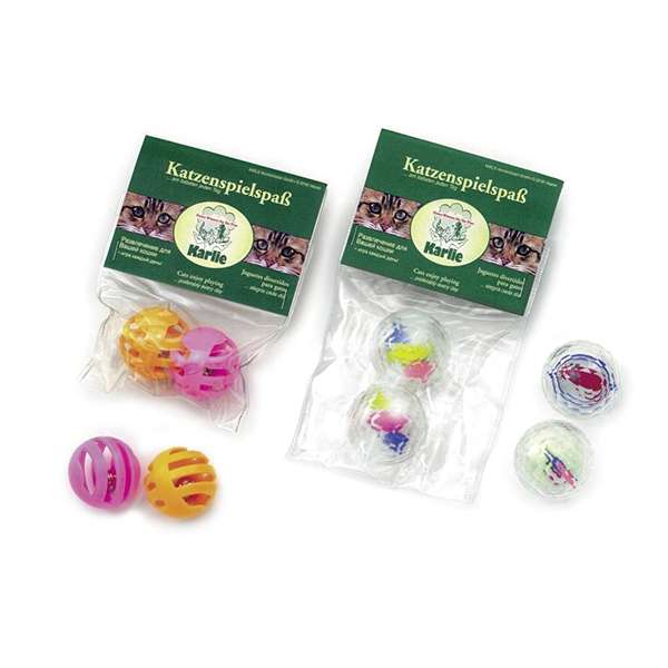 Karlie Katzenspielball mit Glocke - 2 Stück