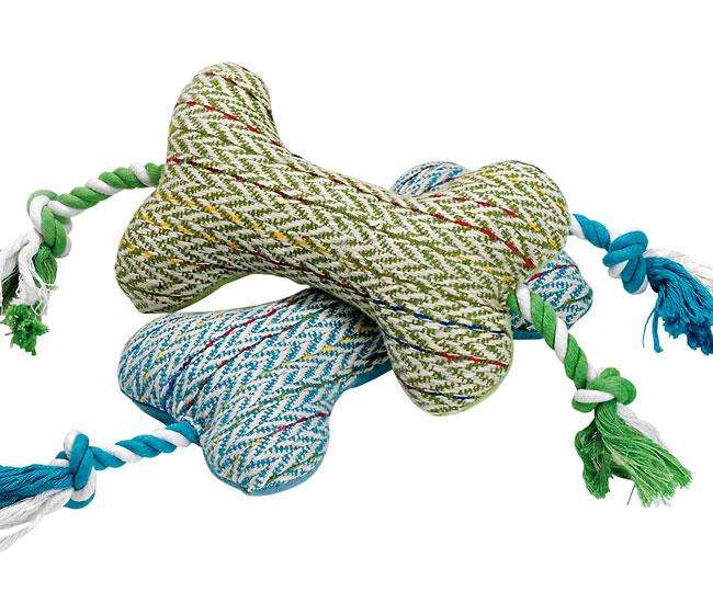 Karlie COTTAGE LINE Knochen mit Seil - Blau, 34 cm
