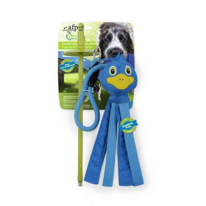 All for Paws Tugger - Ground Stick mit Blue Mallard, Bodenanker mit Spielzeug