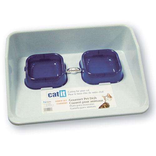 CATIT Diniertablett Blau 2 x 250 ml