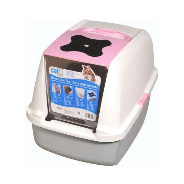 CATIT Katzentoilette mit Klappbarer Abdeckung - Rosa