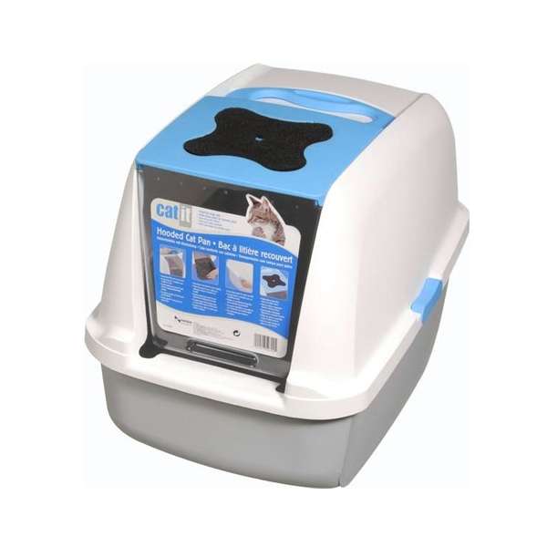 CATIT Katzentoilette mit Klappbarer Abdeckung - Blau