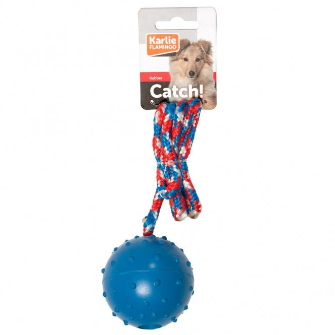 Karlie Flamingo Gummiball mit Glocke am Seil