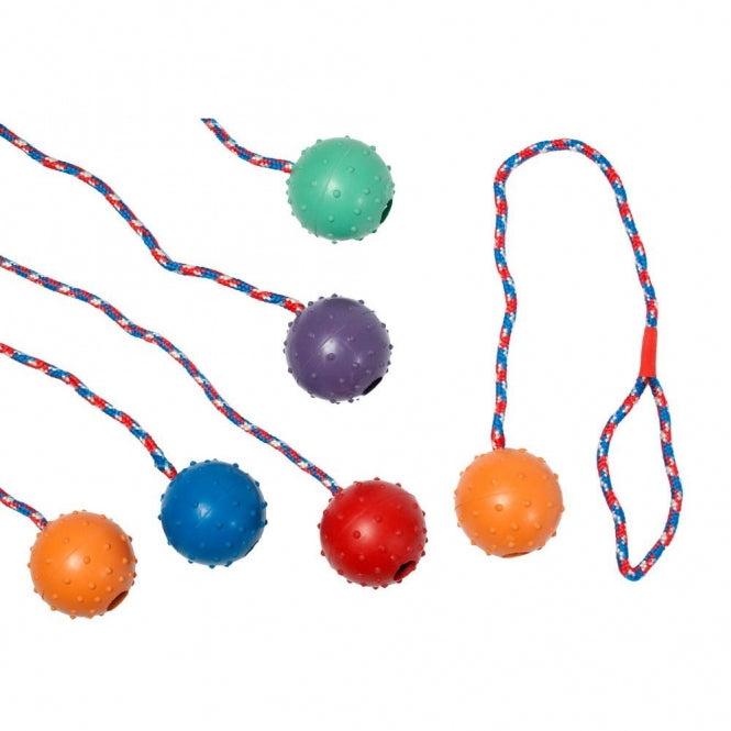 Karlie Flamingo Gummiball mit Glocke am Seil