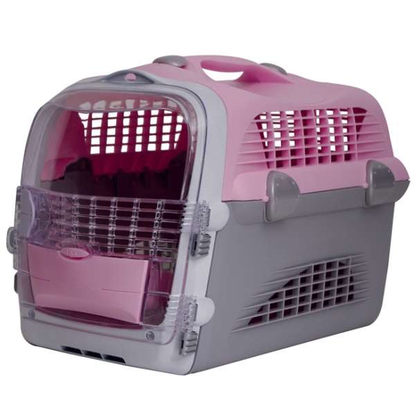 CATIT Transportbox Cabrio - Rosa-Grau