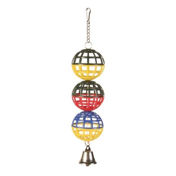 Trixie 3er Gitterball mit Kette und Glocke