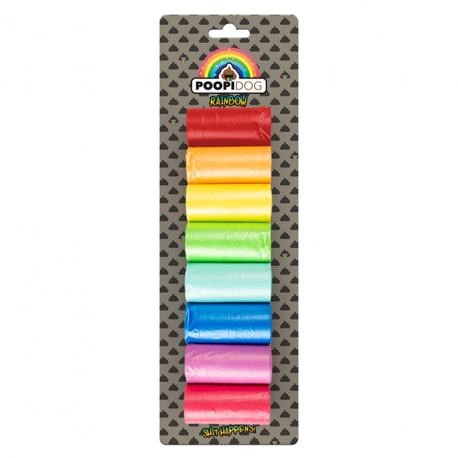Poopidog Hundekotbeutel Rainbow - 12 x 20 Stück
