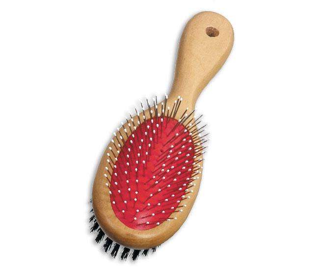 Karlie Doppelbürste mit Schutzkappen - 23 cm