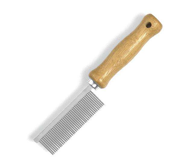 Karlie Fellkamm mit Holzgriff - Feine Zahnung