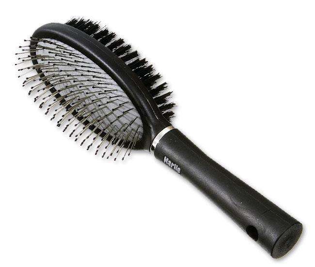 Karlie Doppelbürste mit Stahlstiften für langes Fell - Klein