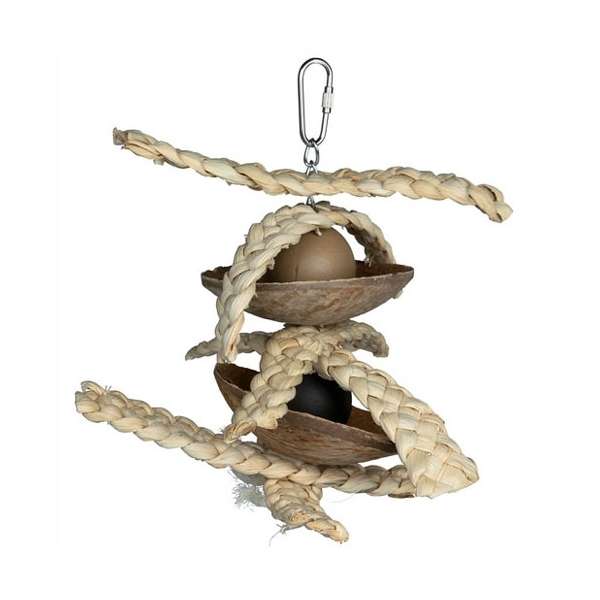 Trixie Kokosschalen mit Holz und Stroh