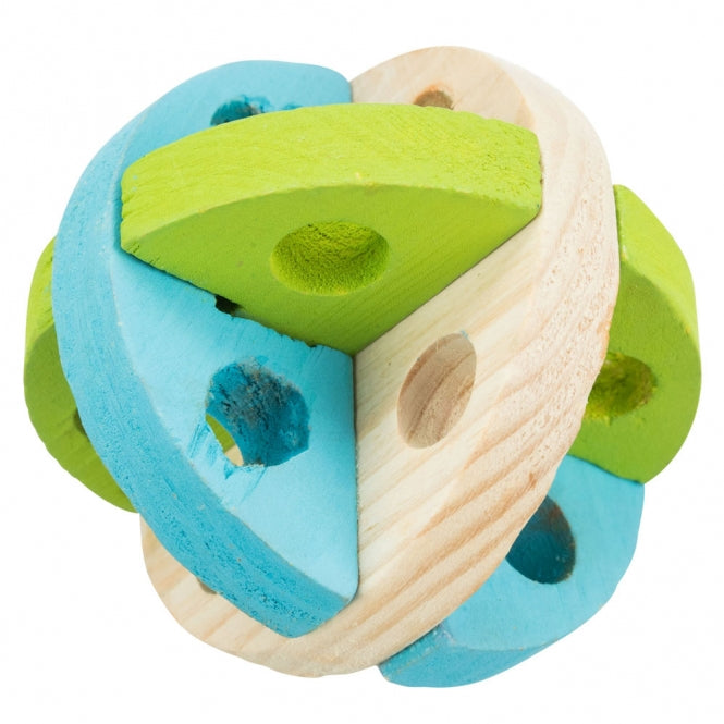 Trixie Spiel- und Snackball aus Holz - 7,5 cm