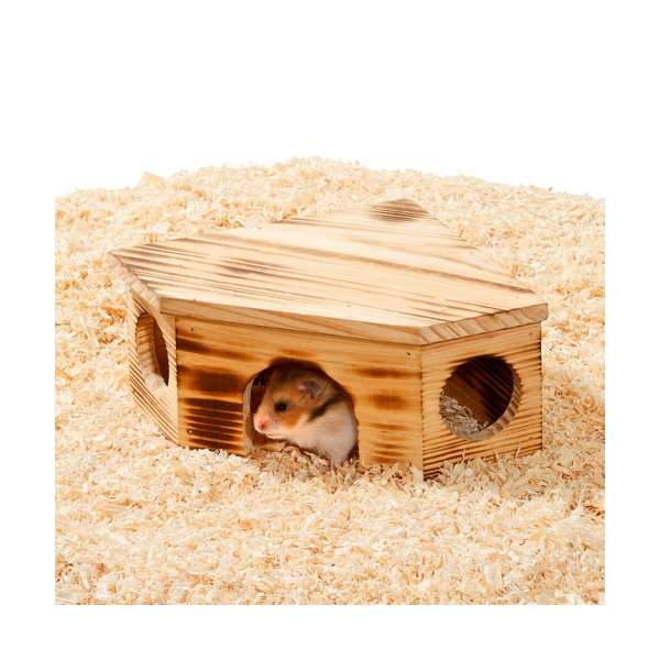 Karlie Nager-Eckhaus Maxim aus geflammtem Holz - 32 x 23 x 13 cm