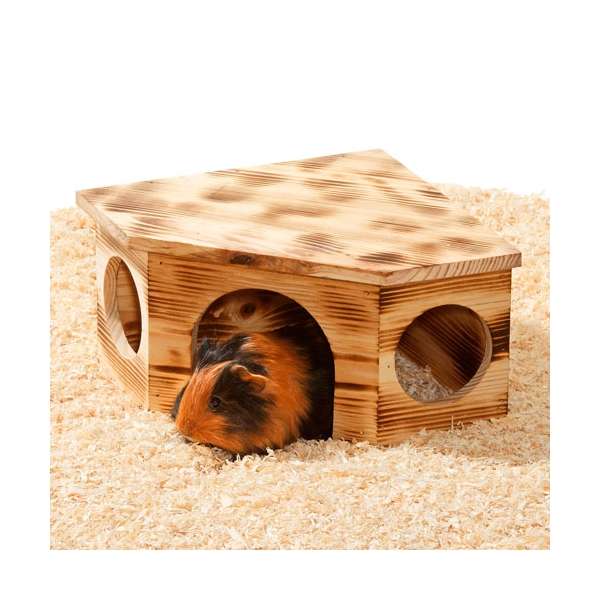 Karlie Nager-Eckhaus Maxim aus geflammtem Holz - 32 x 23 x 13 cm