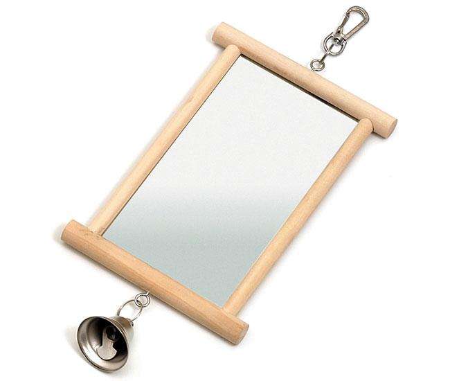 Karlie Doppelspiegel aus Holz mit Glocke - Groß