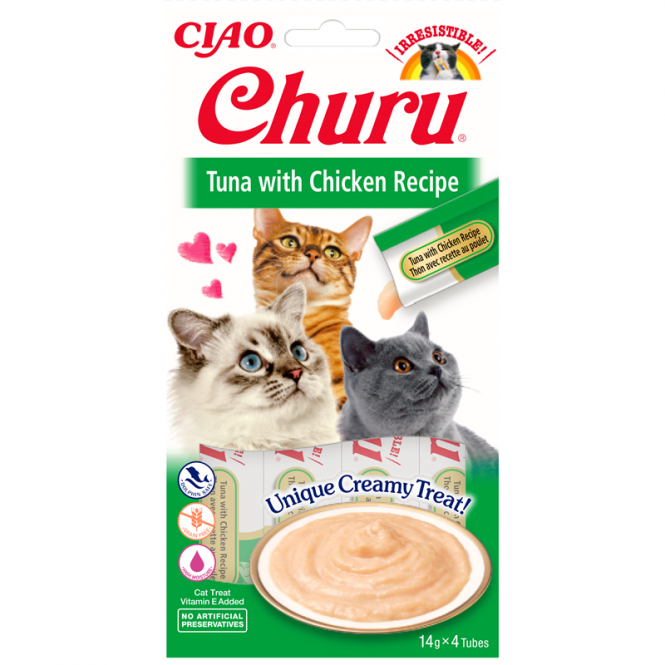 Inaba Churu Cat Püree Thunfisch& Huhn 4 x 14g