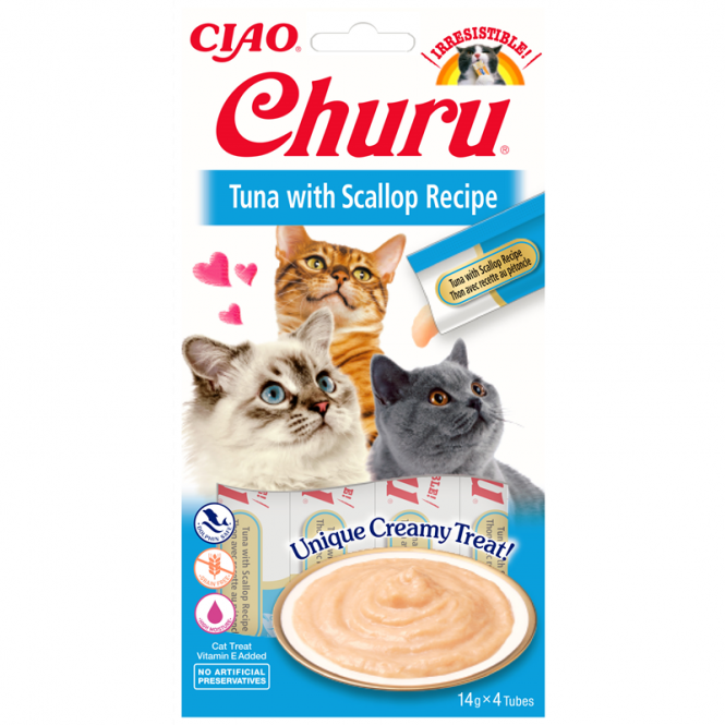 Inaba Churu Cat Püree Thunfisch & Jakobsmuschel 4 x 14g