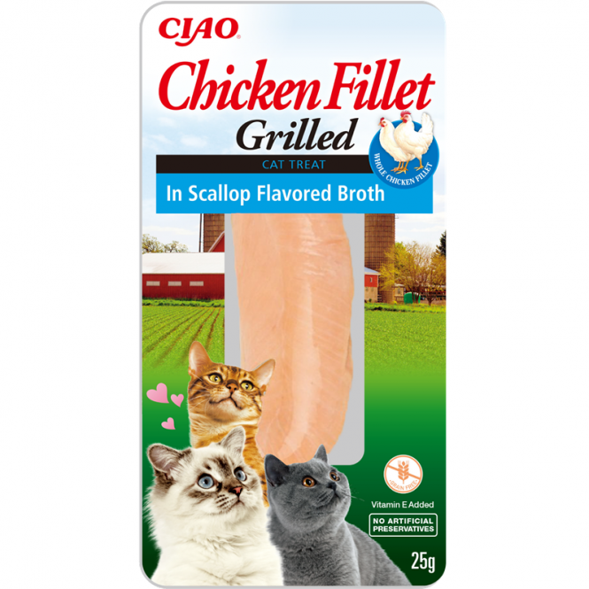 Inaba Cat Hühnchenfilet mit Jakobsmuschel - 25 g