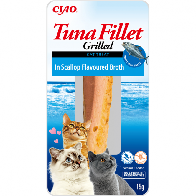 Inaba Cat Thunfischfilet mit Jakobsmuschel - 15 g