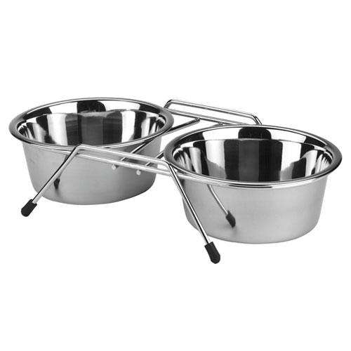 Kerbl Doppelnapfständer - 2 x 900ml