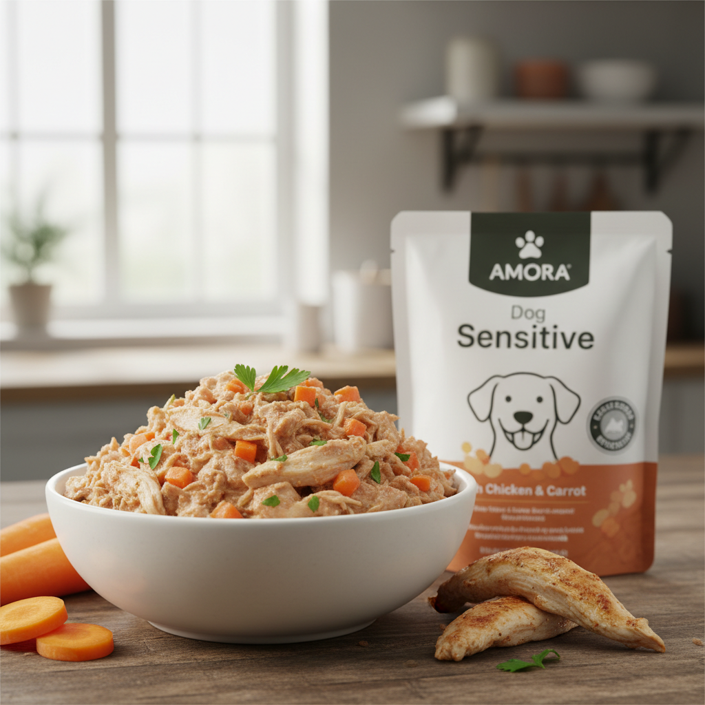 AMORA Dog Sensitive Huhn & Karotte 800g Inhalt