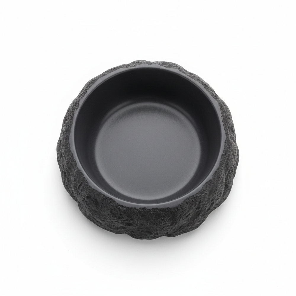 Futternapf Stone Deco Oscuro Grau 13cm Draufsicht