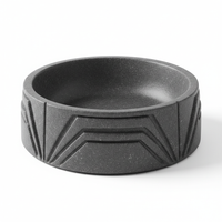 Futternapf Stone Deco Oscuro Grau 16cm Seitenansicht