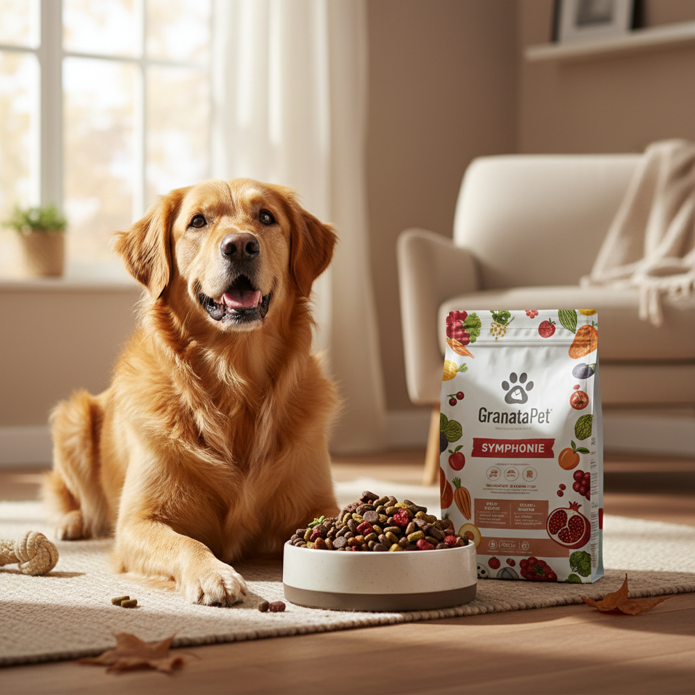 Hund mit GranataPet Hundefutter